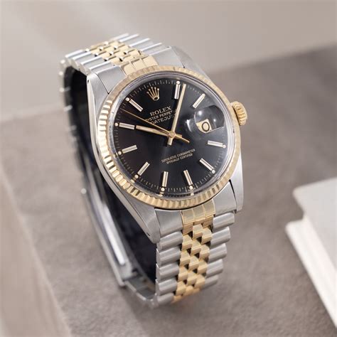 rolex datejust 16013 black dial|rolex 16013 years made.